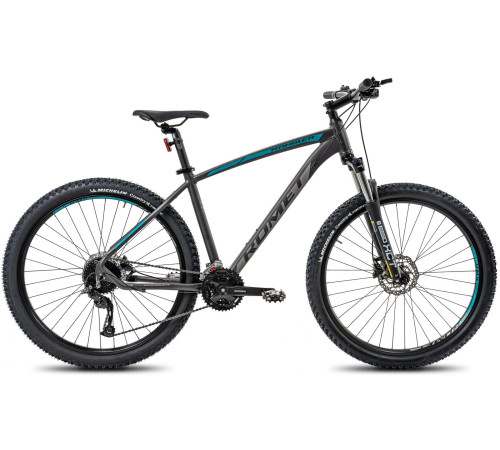 Velosipēds Romet Rambler R7.4 2025 graphite-silver-turquoise-18" / M