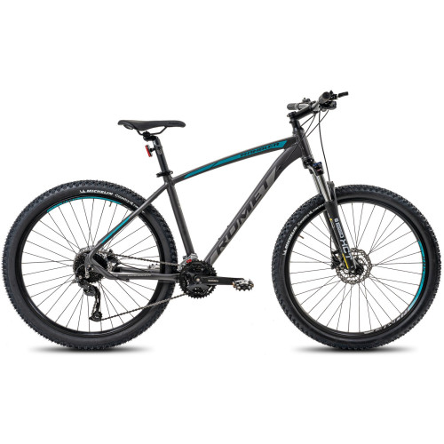 Bicycle Romet Rambler R7.4 2025 graphite-silver-turquoise-18" / M