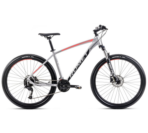 Velosipēds Romet Rambler R7.4 2025 silver-red-graphite-18" / M