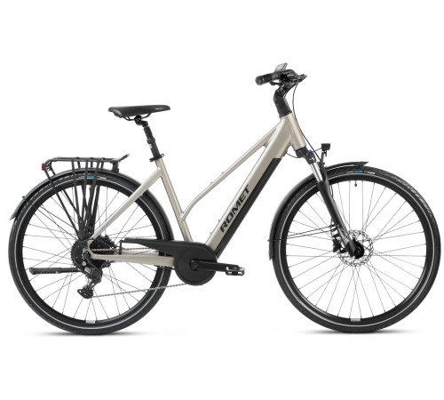 Elektriskais velosipēds Romet e-Gazela 2.0 504WH 2025 beige-grey-19" / L