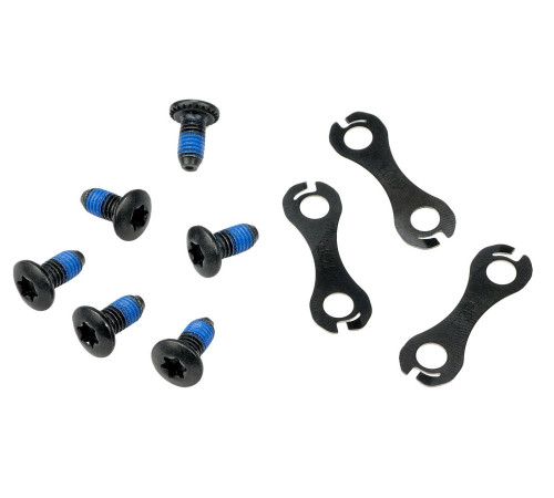 Diska bremžu rotora piestiprināšanas skrūves Shimano SM-RT75 with plates (6 pcs.)