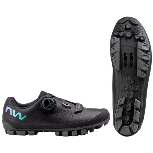 Cycling shoes Northwave Hammer Plus WMN MTB XC black-iridescent-39