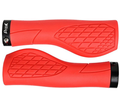 Stūres rokturi ProX GP-35 130mm Ergo Lock-on red