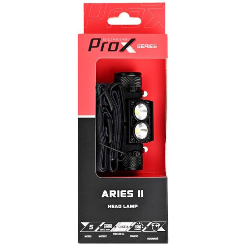 Priekšējais lukturis ProX Aries II 2xCREE XM-L2 1100Lm USB