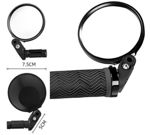 Mirror ProX Vision MR-71 in handlebar round adjustable