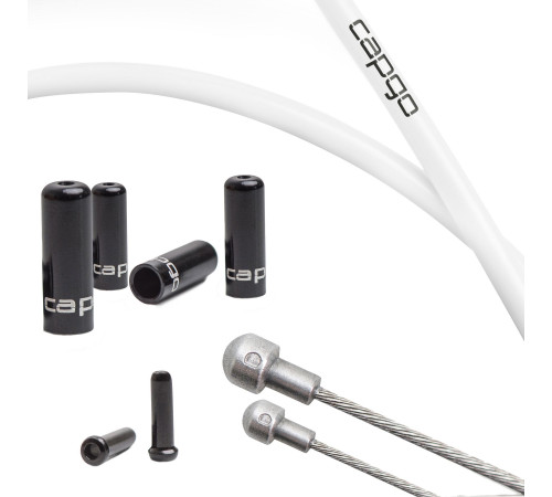 Brake cable set Capgo BL stainless PTFE for Shimano/Sram Road white