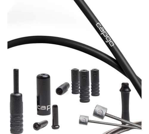 Shift cable set Capgo BL slick PTFE for Campy Road black