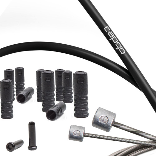 Shift cable set Capgo BL stainless PTFE ECO "long" for Shimano/Sram MTB & ATB/Road black