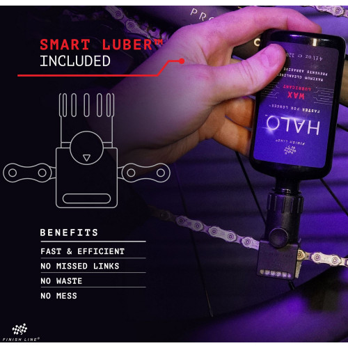 Ķēdes eļļa Finish Line HALO Wax 120ml + Smart Luber