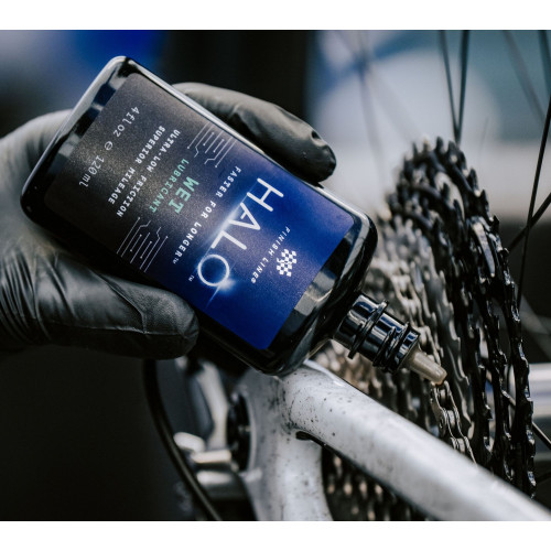 Ķēdes eļļa Finish Line HALO Wet 120ml + Smart Luber