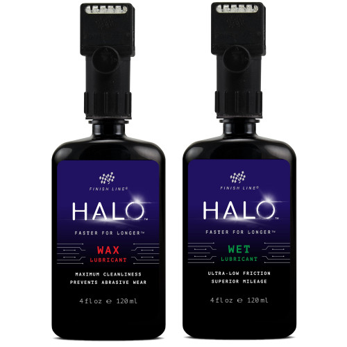 Ķēdes eļļa Finish Line HALO Wax+Wet Combo 120ml + Smart Luber (5+5pcs.)