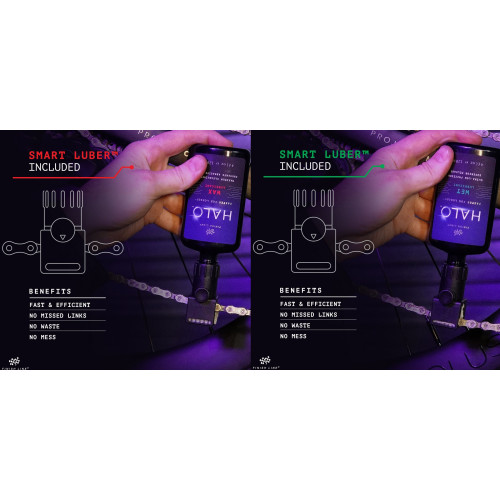 Ķēdes eļļa Finish Line HALO Wax+Wet Combo 120ml + Smart Luber (5+5pcs.)