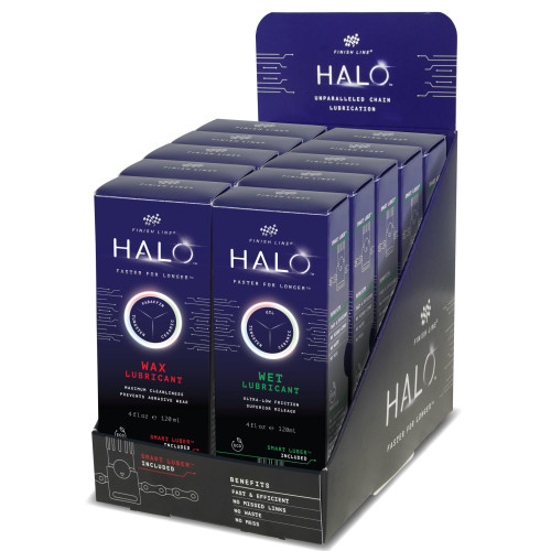 Ķēdes eļļa Finish Line HALO Wax+Wet Combo 120ml + Smart Luber (5+5pcs.)