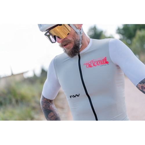 Velos krekls Northwave Essence EVO S/S light grey-white-S