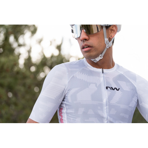 Velos krekls Northwave Blade Air S/S light grey-radiant red-M