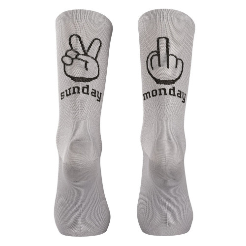 Velo zeķes Northwave Sunday Monday light grey-forest green