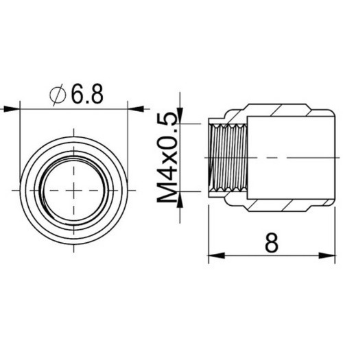 Disku bremžu šļūteņu montāžas detaļas ProX 5mm for SRAM with thread Stealth-A-Majig (50pcs.)