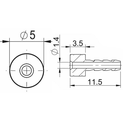 Disku bremžu šļūtenes atgaisošanas sastāvdaļa Prox for SRAM 2.1mm (50pcs.)