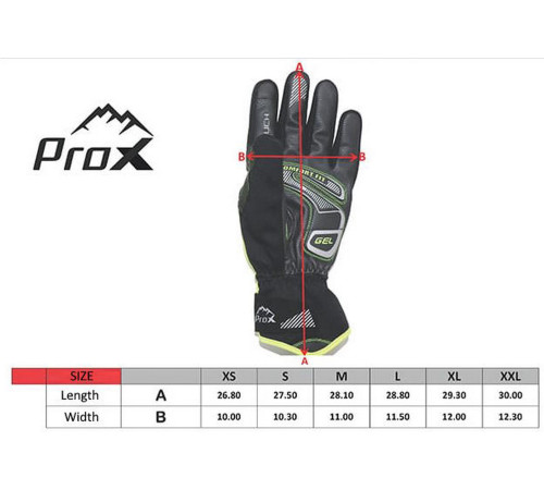 Velo cimdi Prox Performance Pro Long Gel black-lime-L