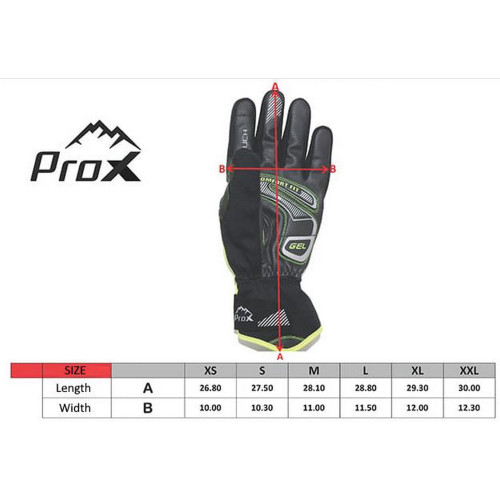 Velo cimdi Prox Performance Pro Long Gel black-lime-M