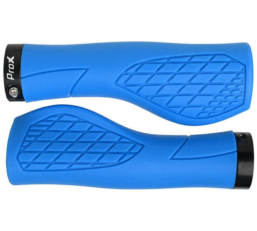 Stūres rokturi ProX GP-35 130mm Ergo Lock-on blue