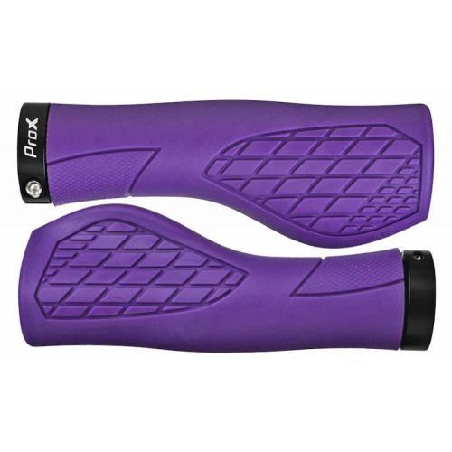 Stūres rokturi ProX GP-35 130mm Ergo Lock-on purple