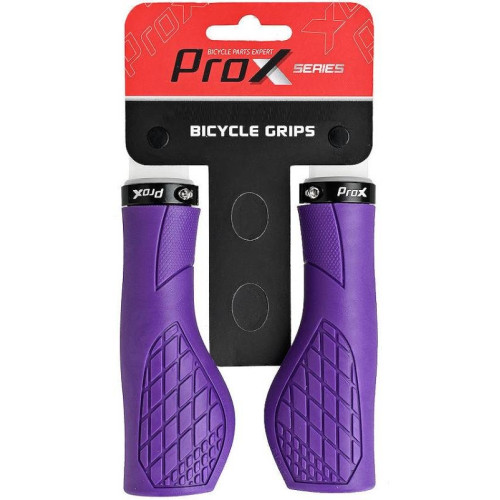 Stūres rokturi ProX GP-35 130mm Ergo Lock-on purple