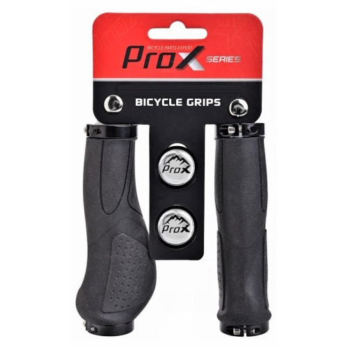 Stūres rokturi ProX GP-80 Ergo Gel 130mm Lock-on black