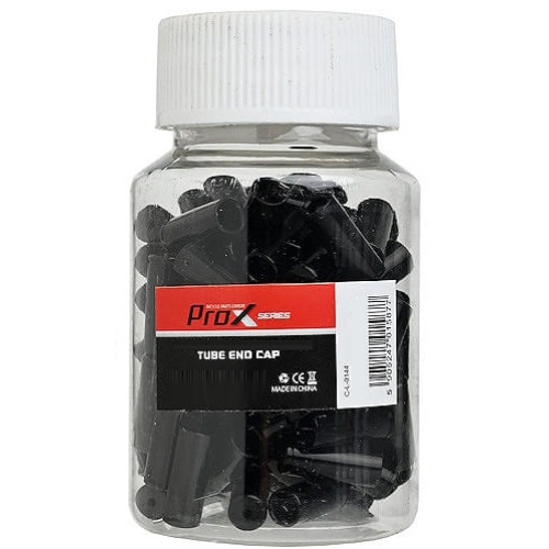 Brake outer casing caps ProX Alu black (100pcs.)