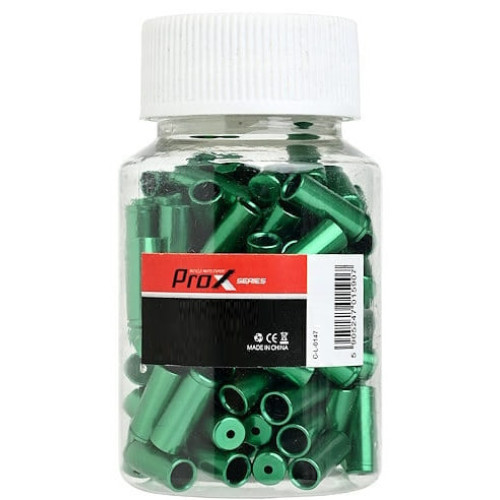 Brake outer casing caps ProX Alu green (100pcs.)