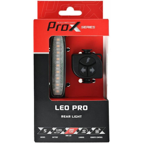 Aizmugurējais lukturis ProX Leo Pro Brake & Turn 50Lm remote USB