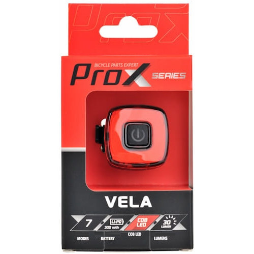 Aizmugurējais lukturis ProX Vela COB LED 30Lm Memory USB