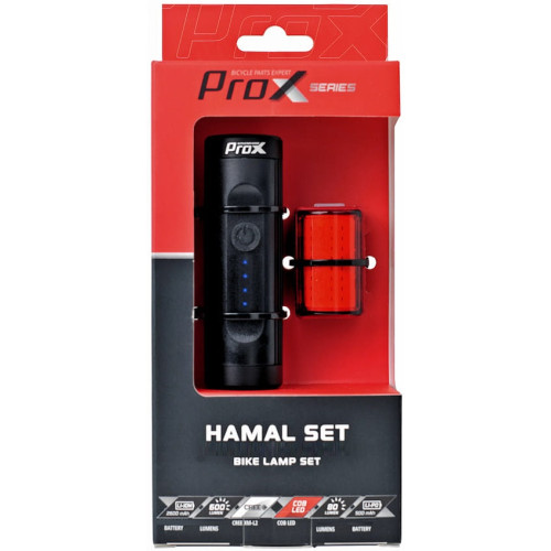 Apgaismojums komplekt ProX Hamal 600Lm + Zeta S 80Lm USB