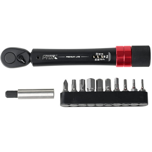 Tool set ProX Premium Line with dynamometer 2-24Nm 12-parts black