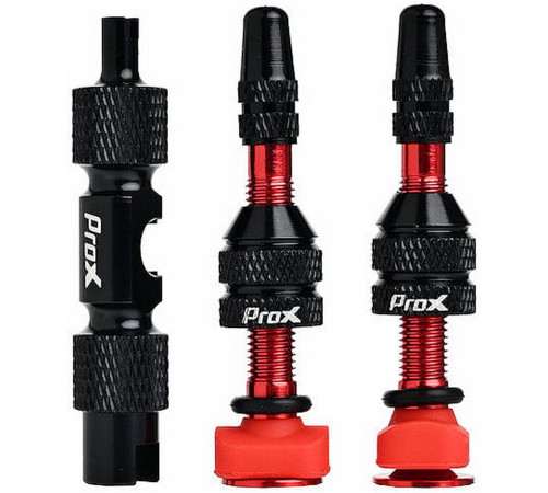 Valve set ProX Tubeless + key 40mm red