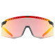 Glasses Uvex pace stage CV black matt / racy red