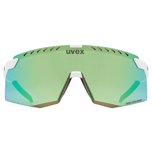 Glasses Uvex pace stage CV white matt / glossy green