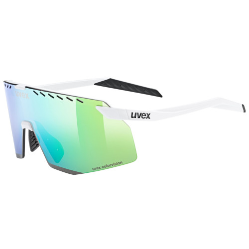 Glasses Uvex pace stage CV white matt / glossy green