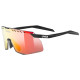 Glasses Uvex pace stage S CV black matt / racy red