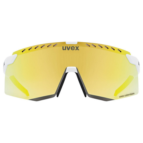 Glasses Uvex pace stage S CV white matt / mirror yellow
