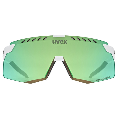Glasses Uvex pace stage S CV white matt / glossy green