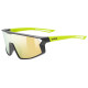 Brilles Uvex skyrise jr. black-yellow matt / mirror yellow
