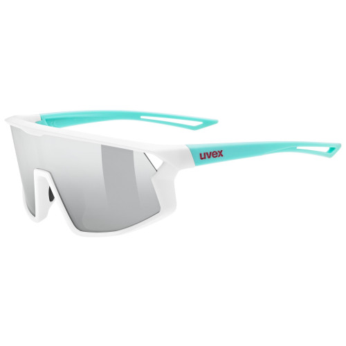 Glasses Uvex skyrise jr. white-green matt / mirror silver