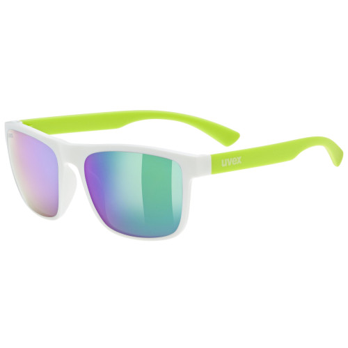 Brilles Uvex rookie white-lime mat / mirror green