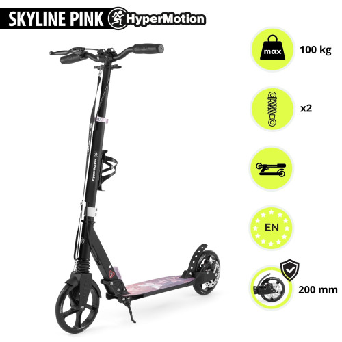 Scooter HyperMotion Skyline black-pink