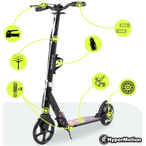 Scooter HyperMotion Skyline black-pink