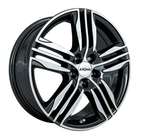 17" 4x98 Ronal R57 BLACK-FRONT CUT ET35 7.0J