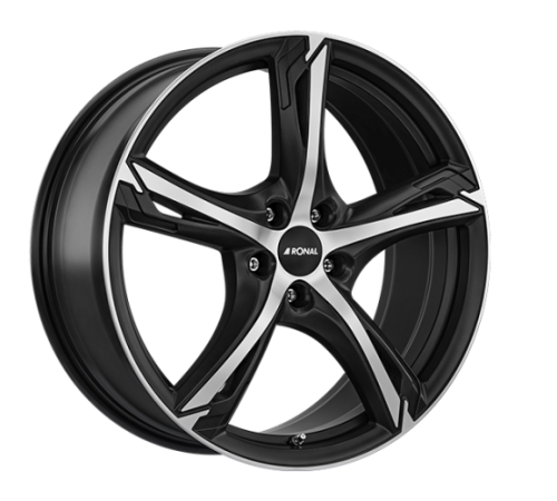 20" 5x114,3 Ronal R62 JET BLACK-MATT-FRONT CUT ET40 8.5J