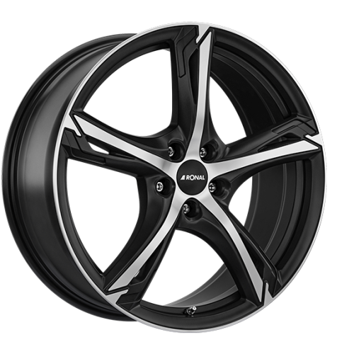 20" 5x114,3 Ronal R62 JET BLACK-MATT-FRONT CUT ET50 8.5J