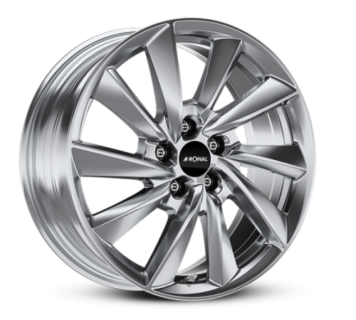 18" 5x112 Ronal R70 PLATINUM SILVER ET25 7.5J